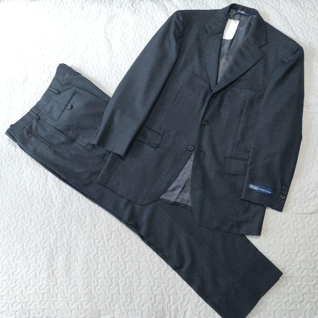 未使用品✨ポロバイラルフローレン　セットアップスーツ　グレンチェック　グレー