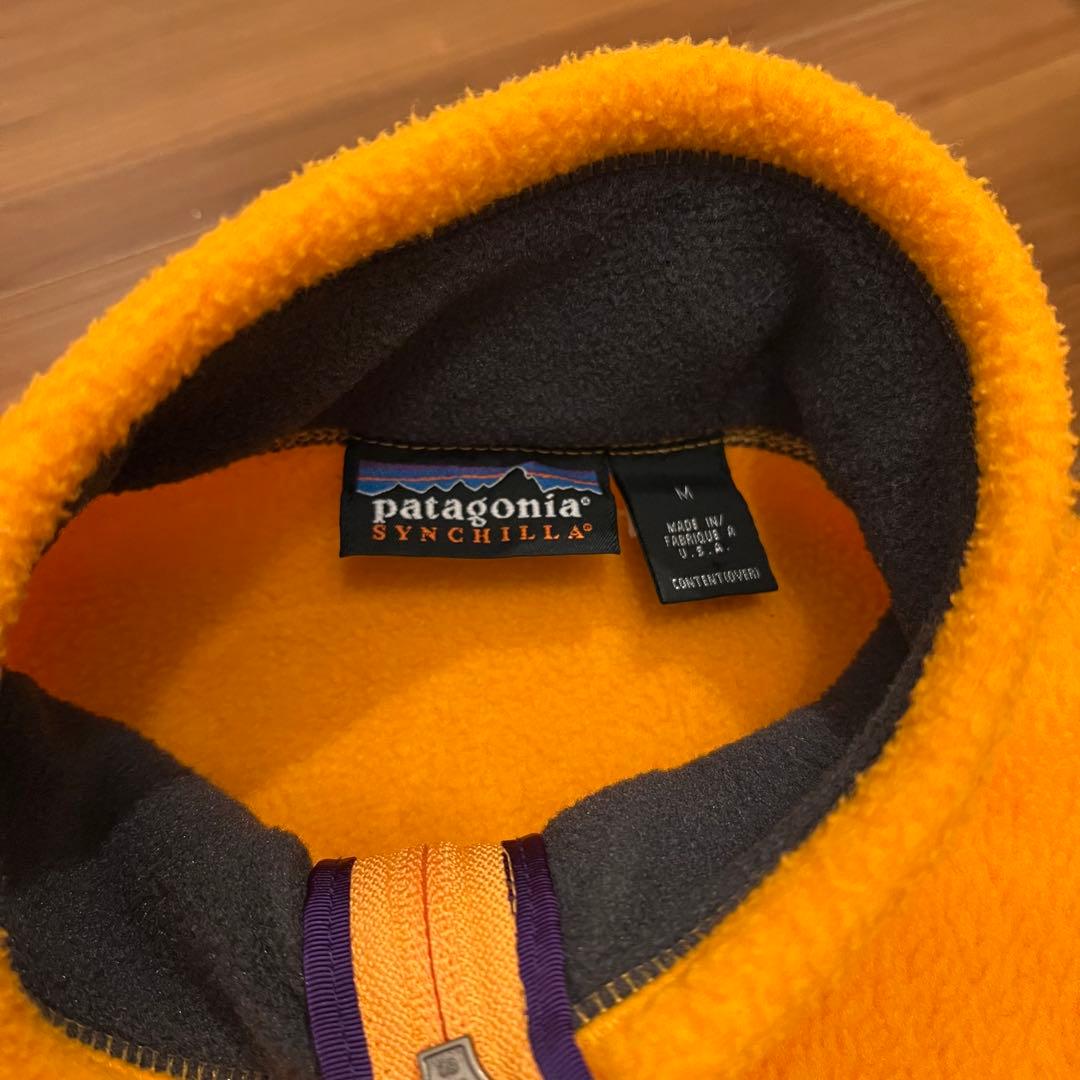 90s　美品　パタゴニア　シンチラベスト　M マンゴー　USA製
