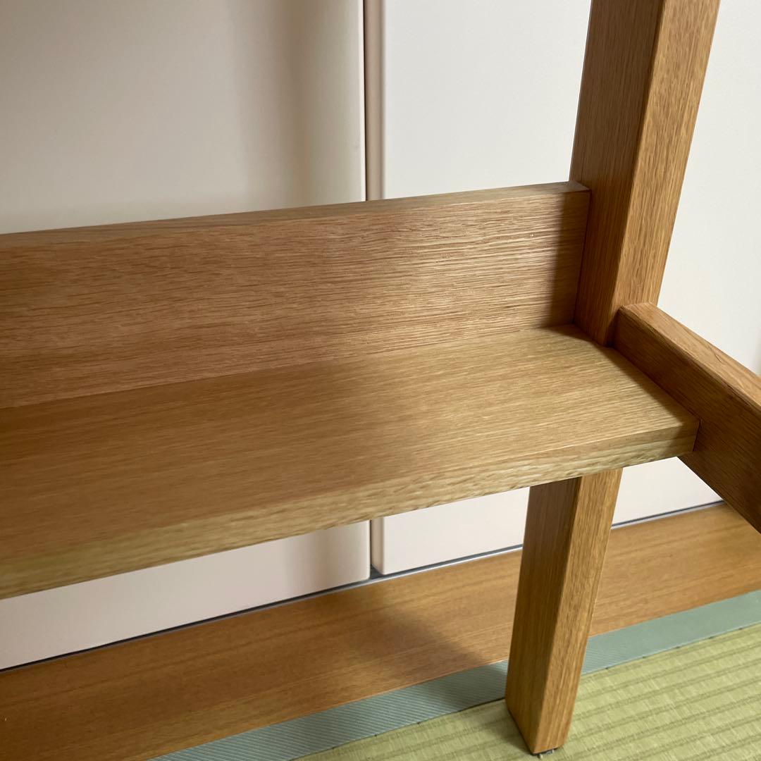 無印良品 オーク無垢材デスク（引出・足元棚付）