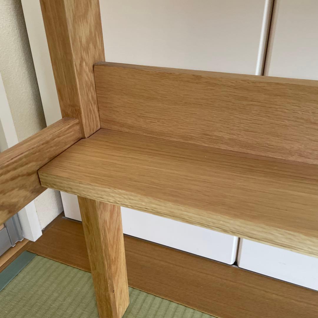 無印良品 オーク無垢材デスク（引出・足元棚付）