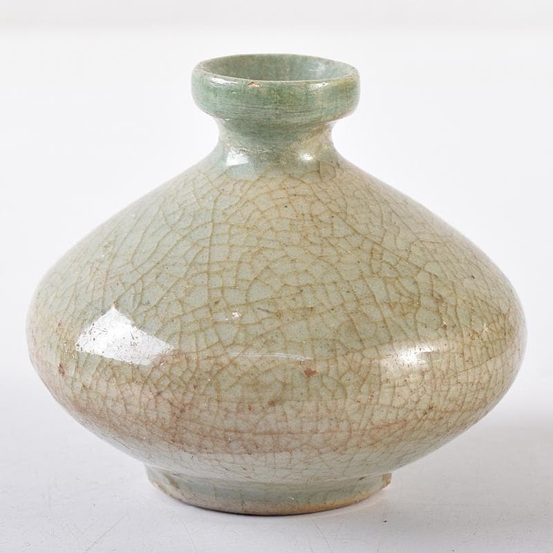 朝鮮美術　李朝　高麗青磁　小壷　油壷　C　R8575