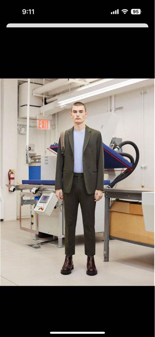 Theory ダークグリーン セミテックスーツ サイズ34