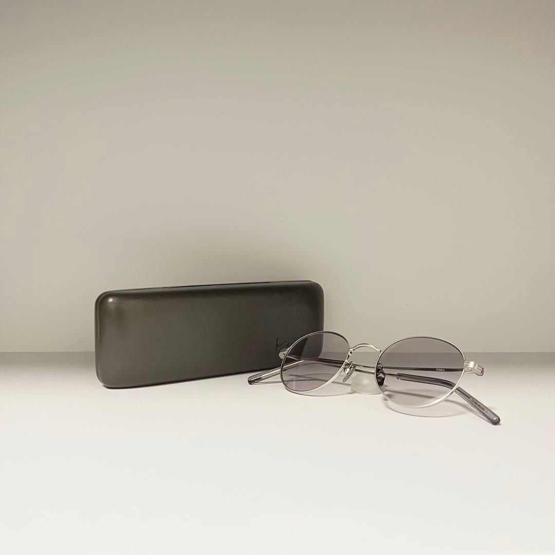 美品 kearny blake サングラス ライトグレーレンズ ラウンド