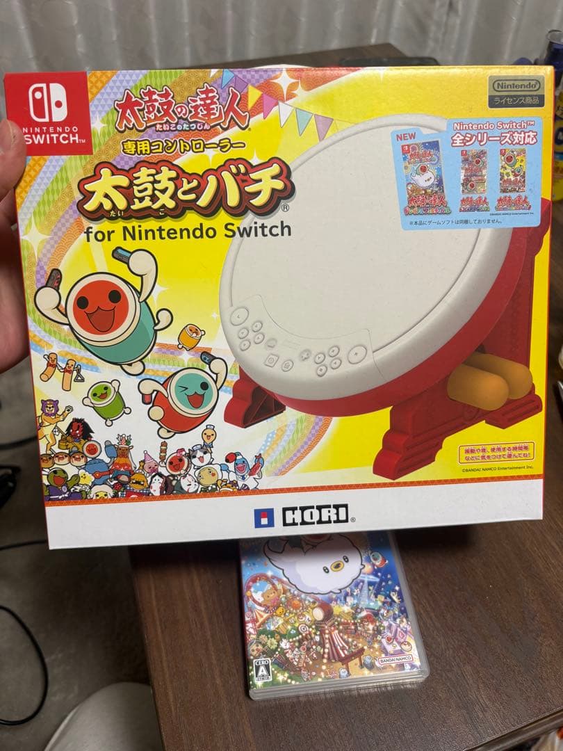 【超極美品】太鼓の達人 太鼓とバチfor Nintendo Switchソフト込