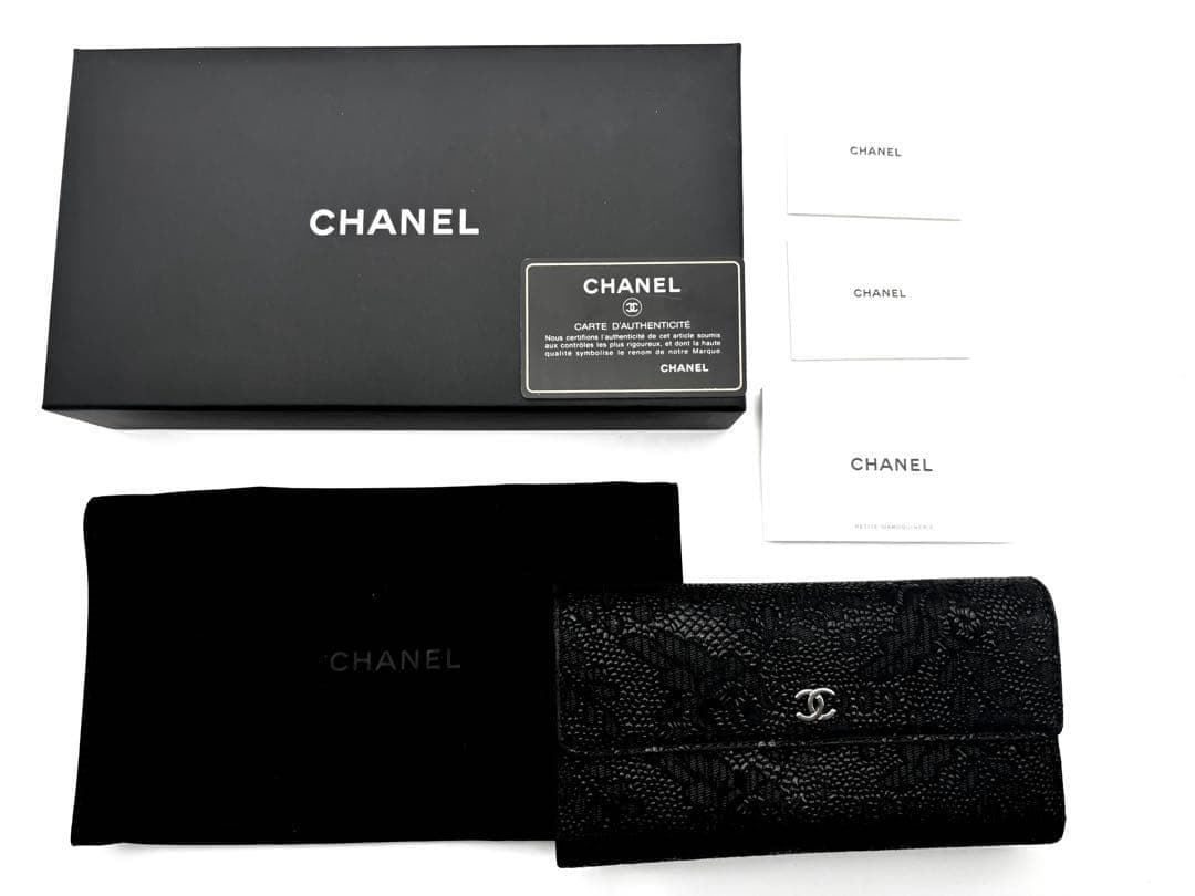 【極美品✨レア】シャネル 長財布 レースイズモア フラップ 長財布 CHANEL