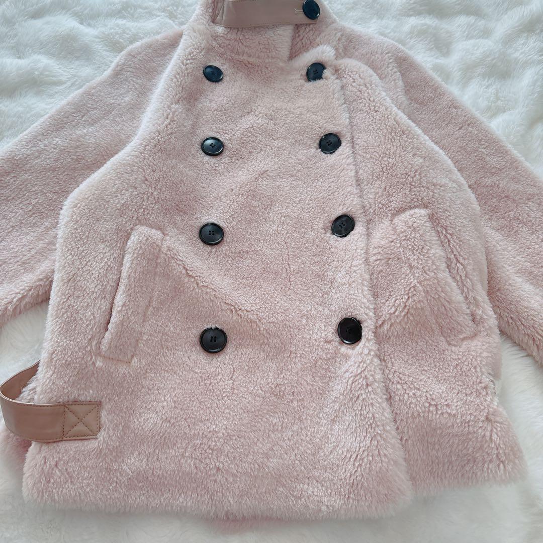 【新品未使用】LAULEN B3 ボアジャケット スタンドカラーファーコート M