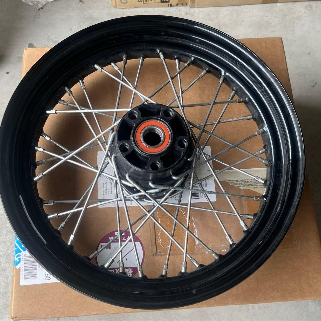 ハーレーXL1200nスポークホイール ブラックリム2008年F Rセット