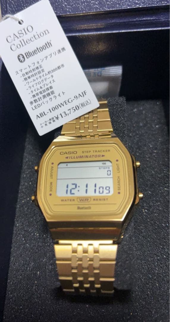 CASIO ABL-100WEC 【アプリ対応版】ゴールドデジタル腕時計