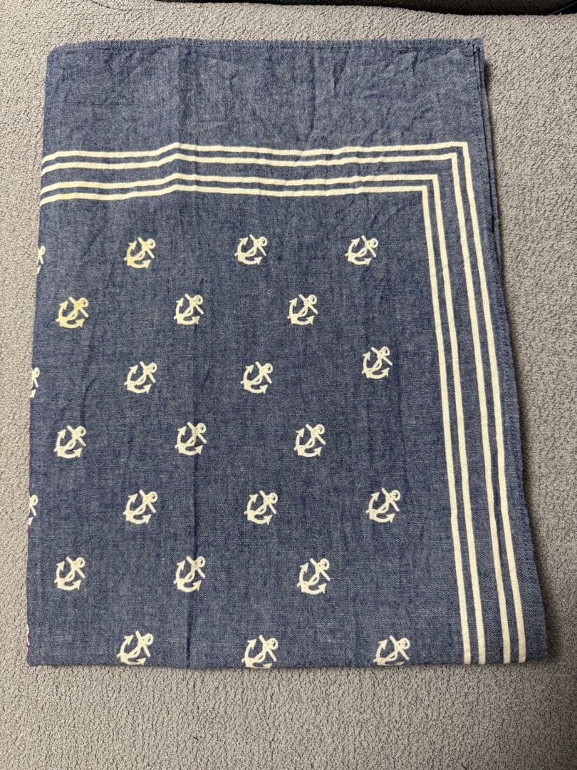 ダブルアールエル(RRL)　大判スカーフ　⚓️柄