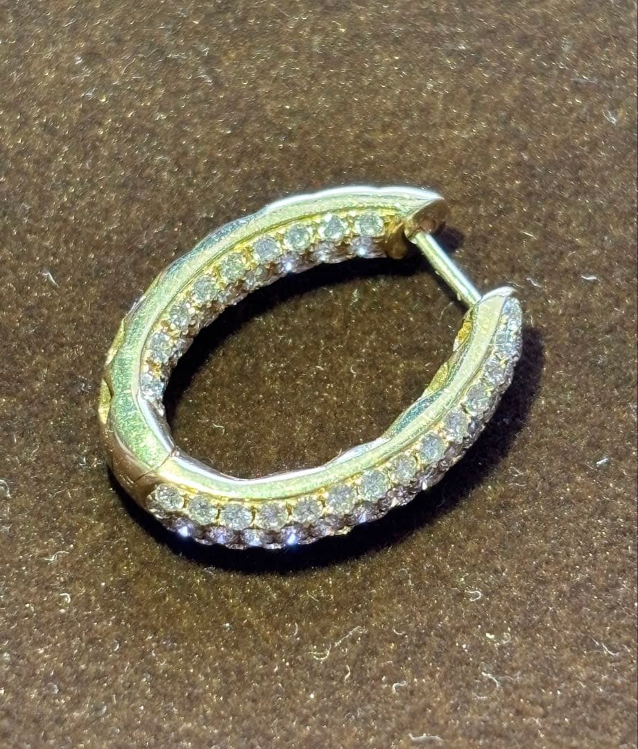 18K ダイヤモンド リバーシブル ピアス