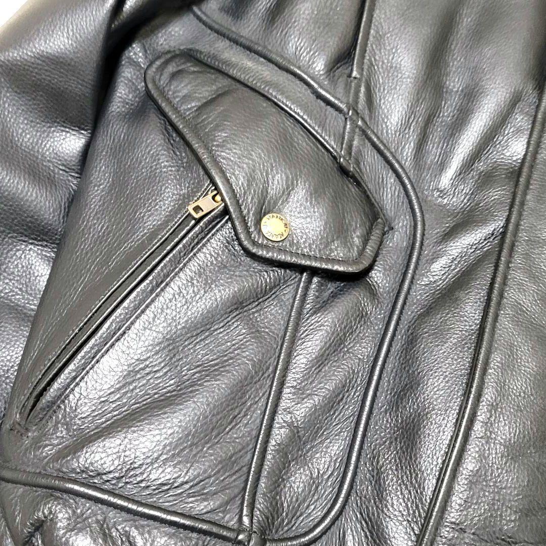 NANKAI シングル レザー ライダースジャケット 取り外し可能ライナー付き