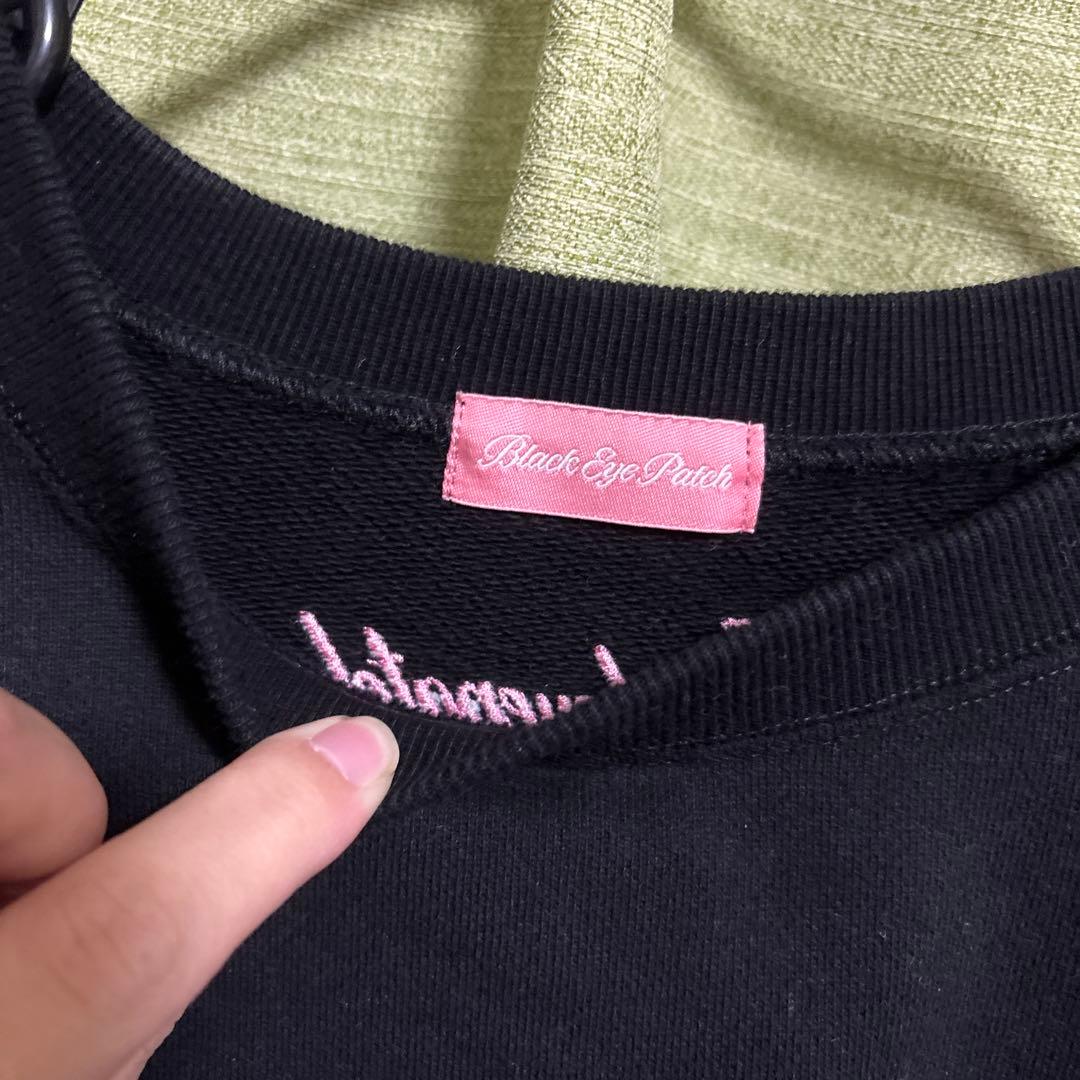 Black Eye Patch ロゴトレーナー Mサイズ ブラック