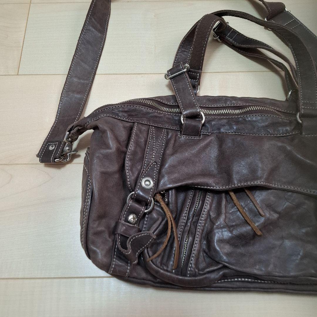「激レア」「希少」「馬革」　TORNADO MART　ブラウン ショルダーバッグ
