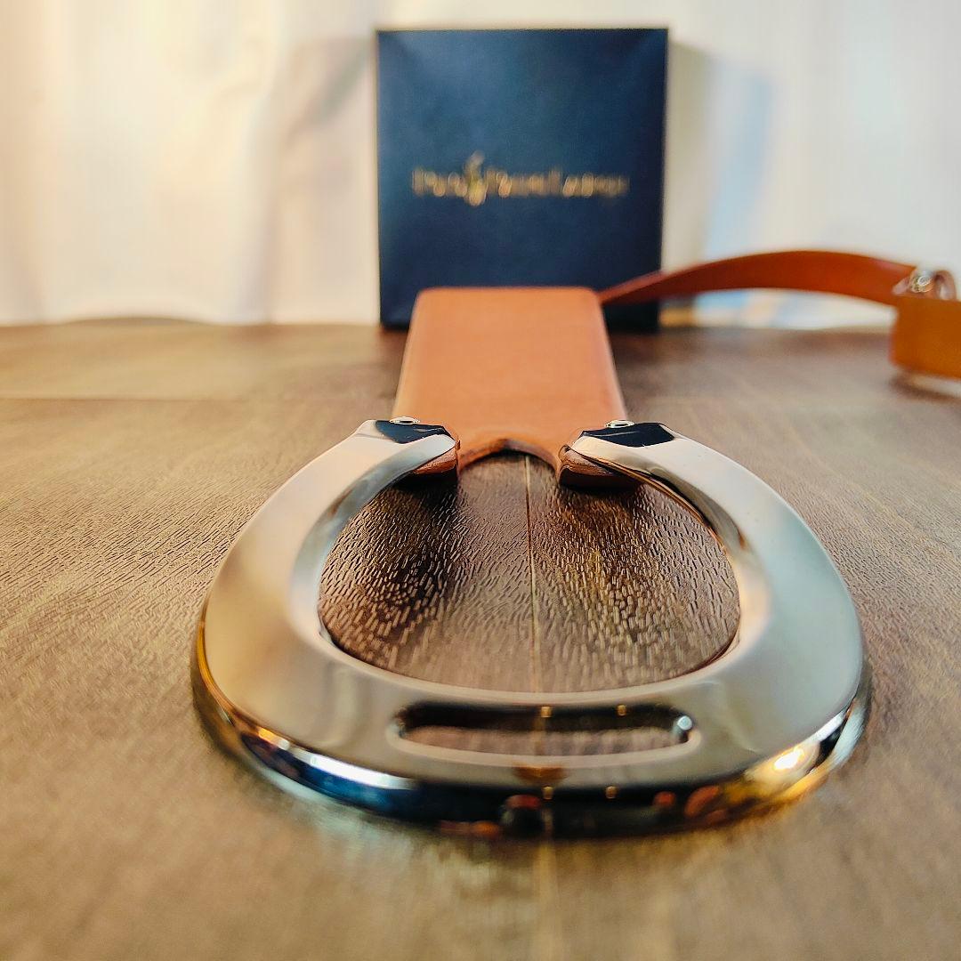 【極上品】ポロラルフローレン 高級ドレスベルト イタリア製　シルバー馬具バックル