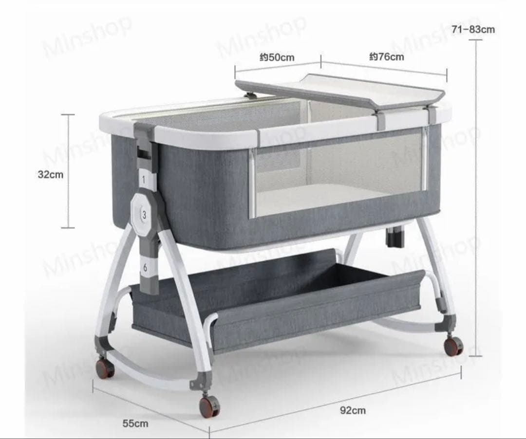 【再値下げしました】日本製マットレス付き＋ベビーベッド