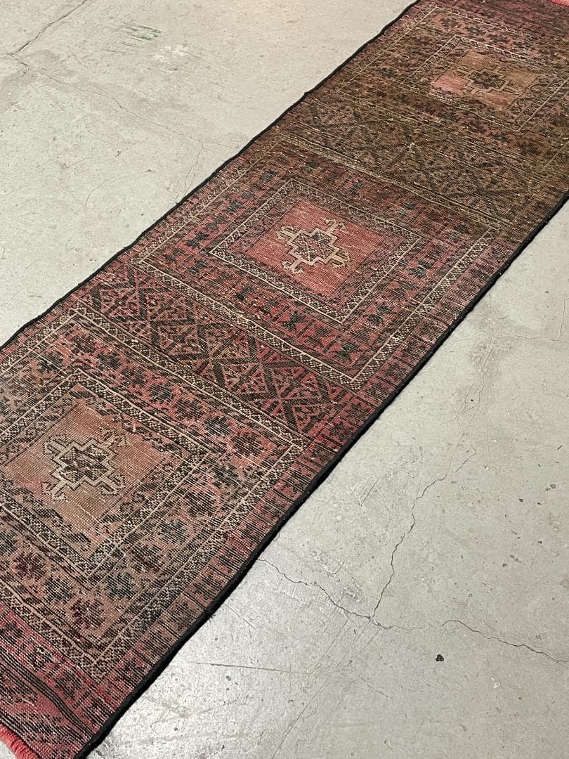 ⚪︎Vintage Rug⚪︎233cm×74cm　バルーチ族　ペルシャ　80s