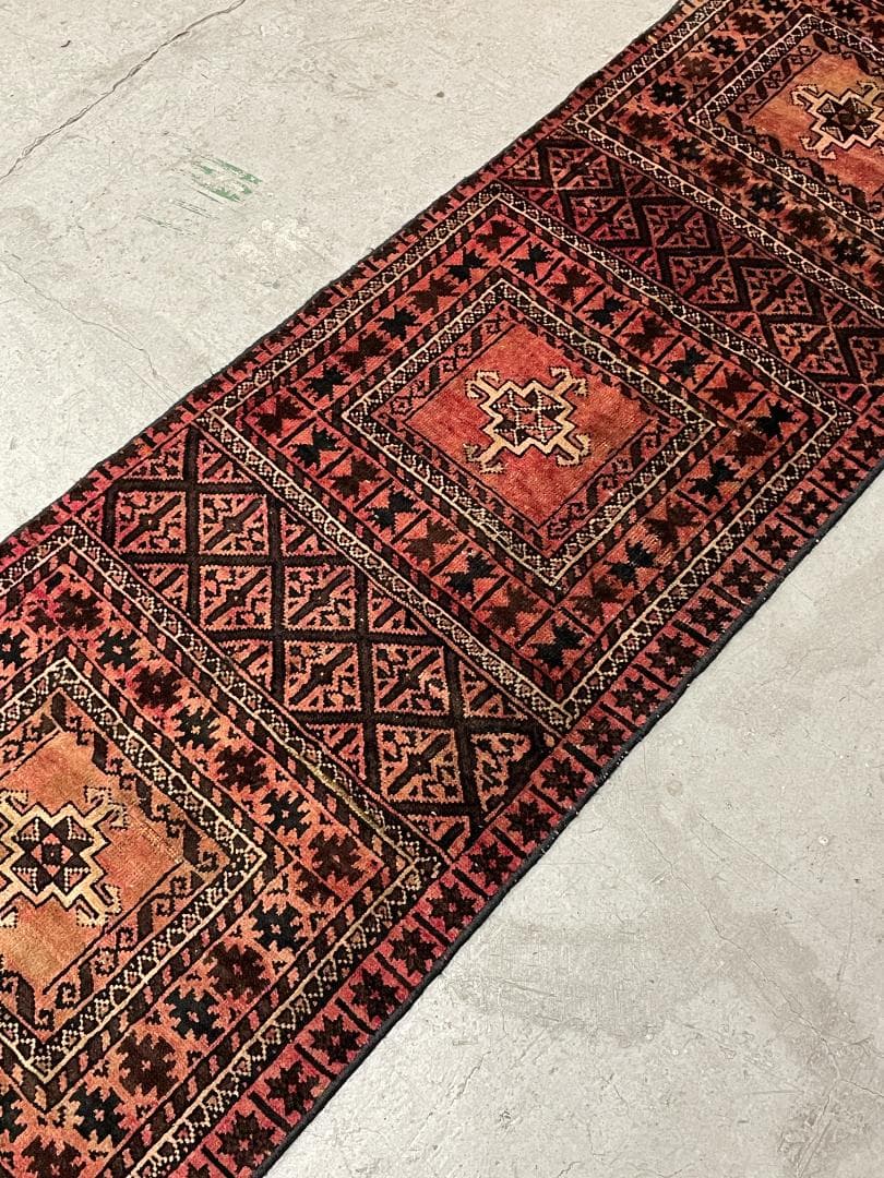 ⚪︎Vintage Rug⚪︎233cm×74cm　バルーチ族　ペルシャ　80s
