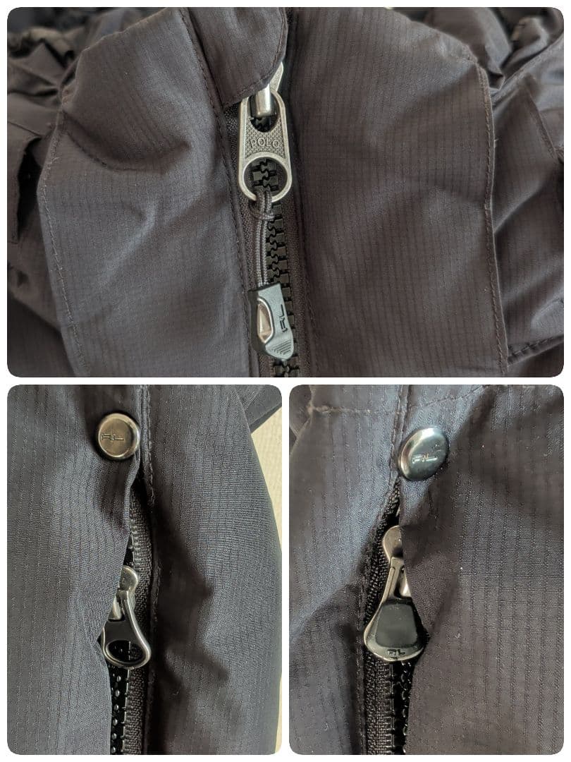 極美品 ポロラルフローレン 現行 ダウンベスト ビッグポニー 2way 黒 L