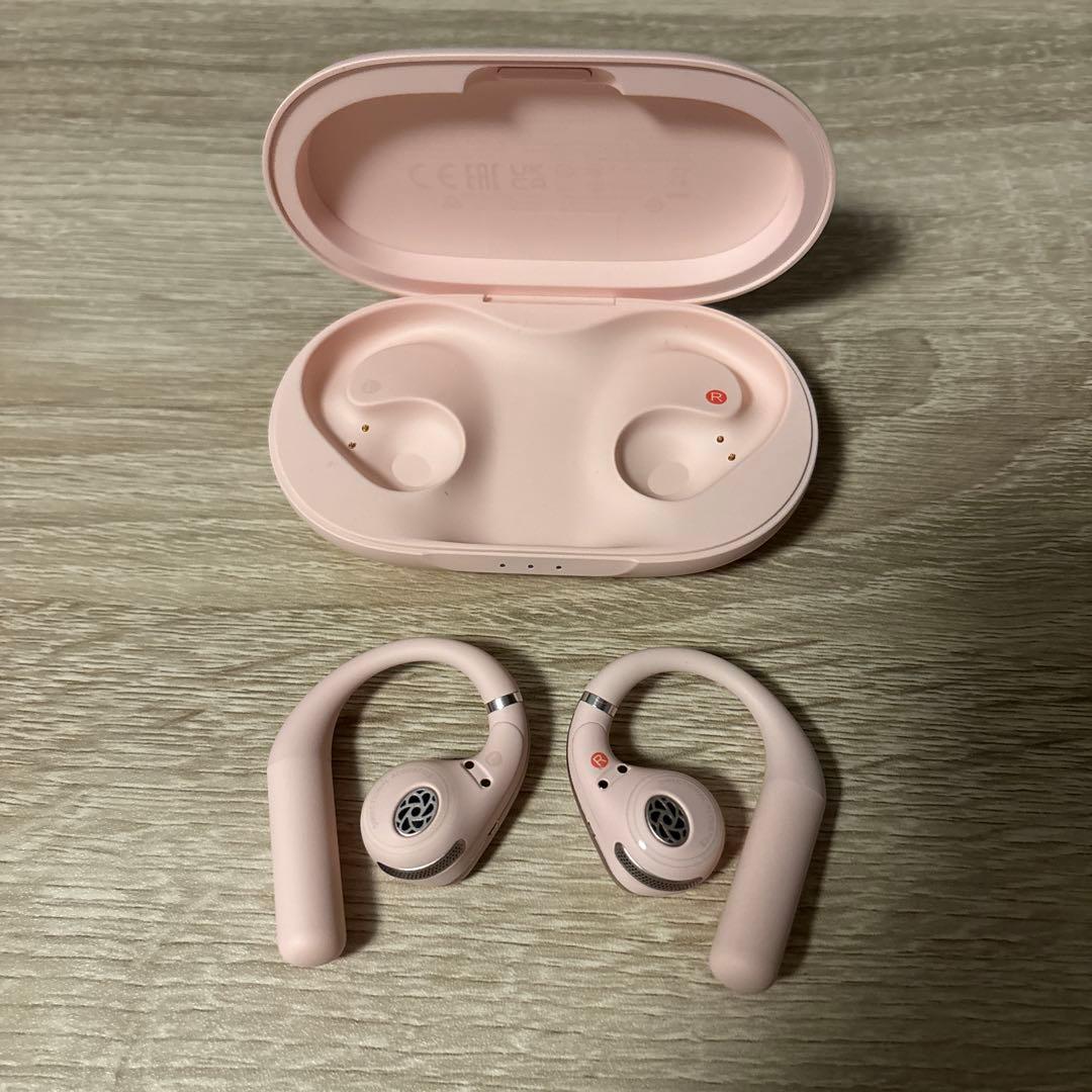 ワイヤレスイヤホン オープンイヤー型　エアロフィット　Anker ピンク