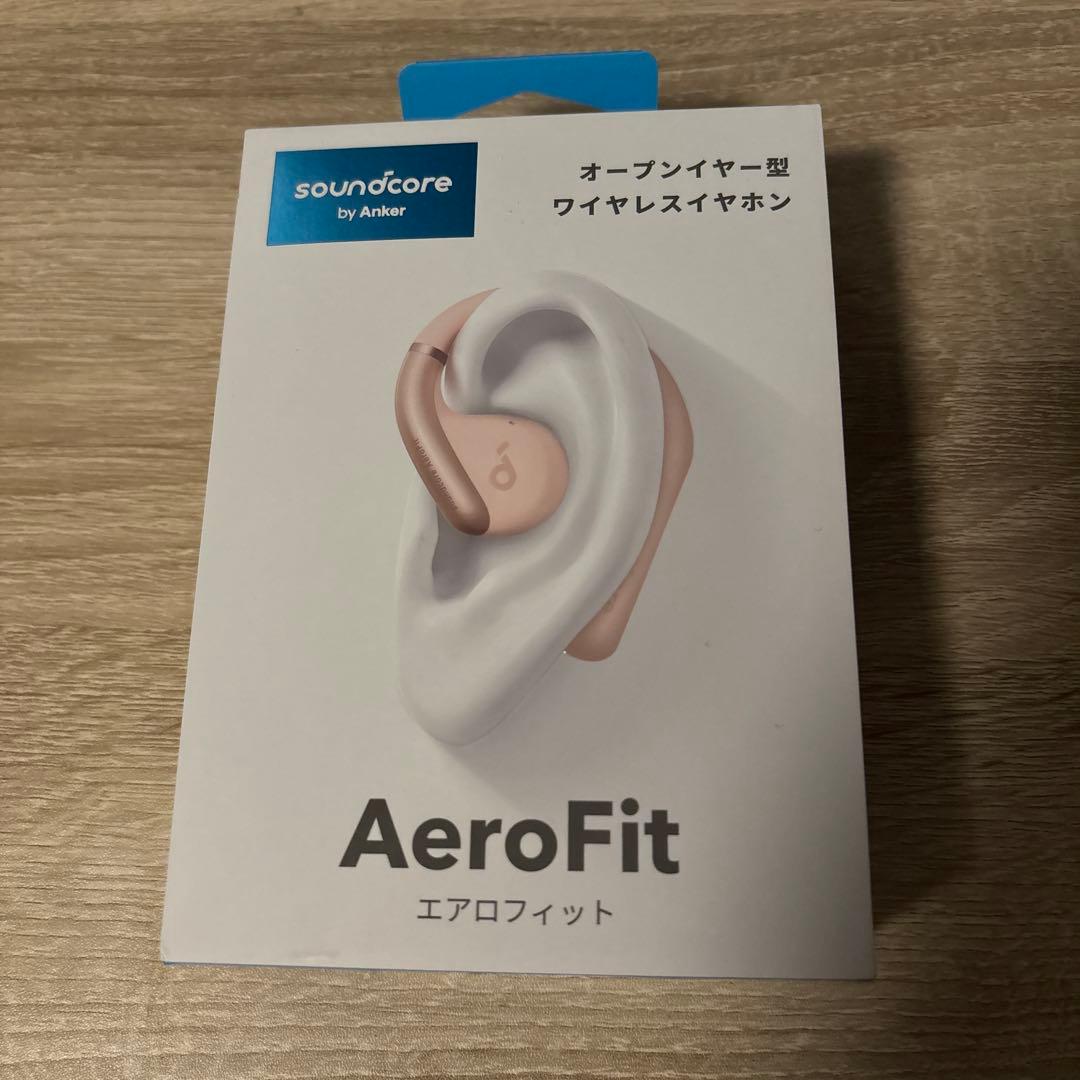ワイヤレスイヤホン オープンイヤー型　エアロフィット　Anker ピンク