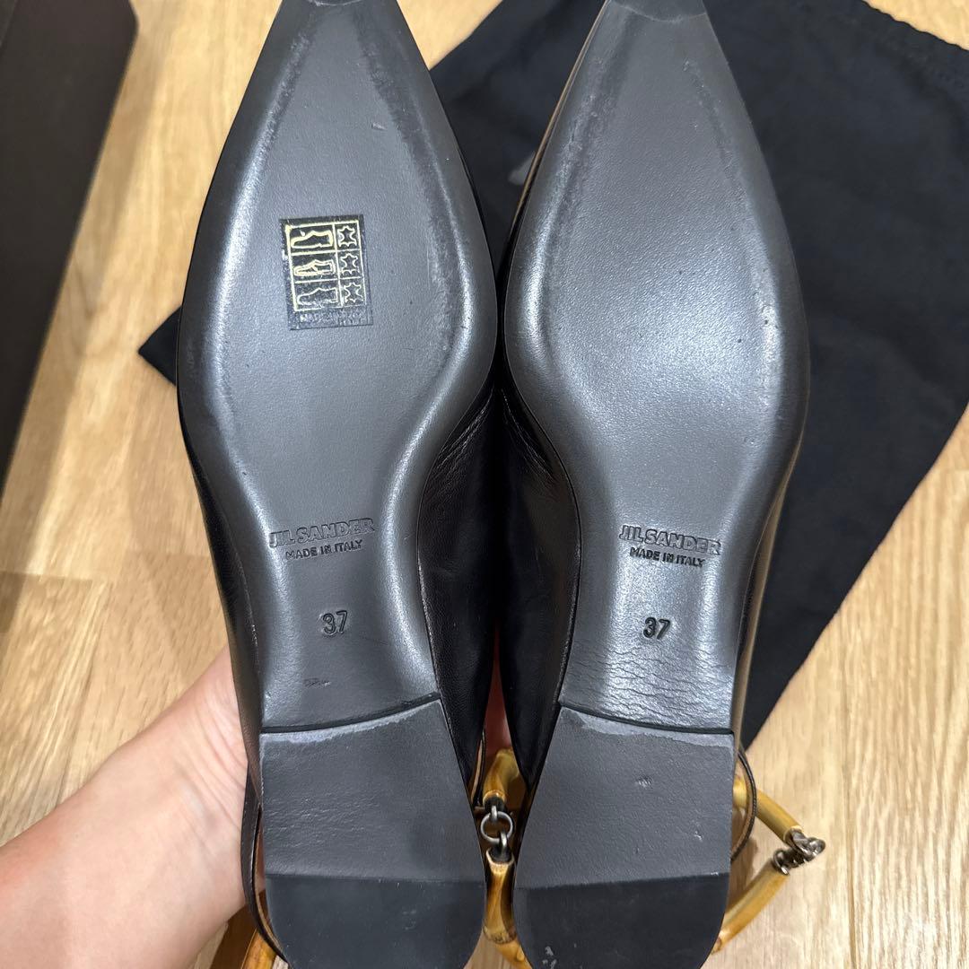 新品未使用　JIL SANDER バンブーフラットミュール　37