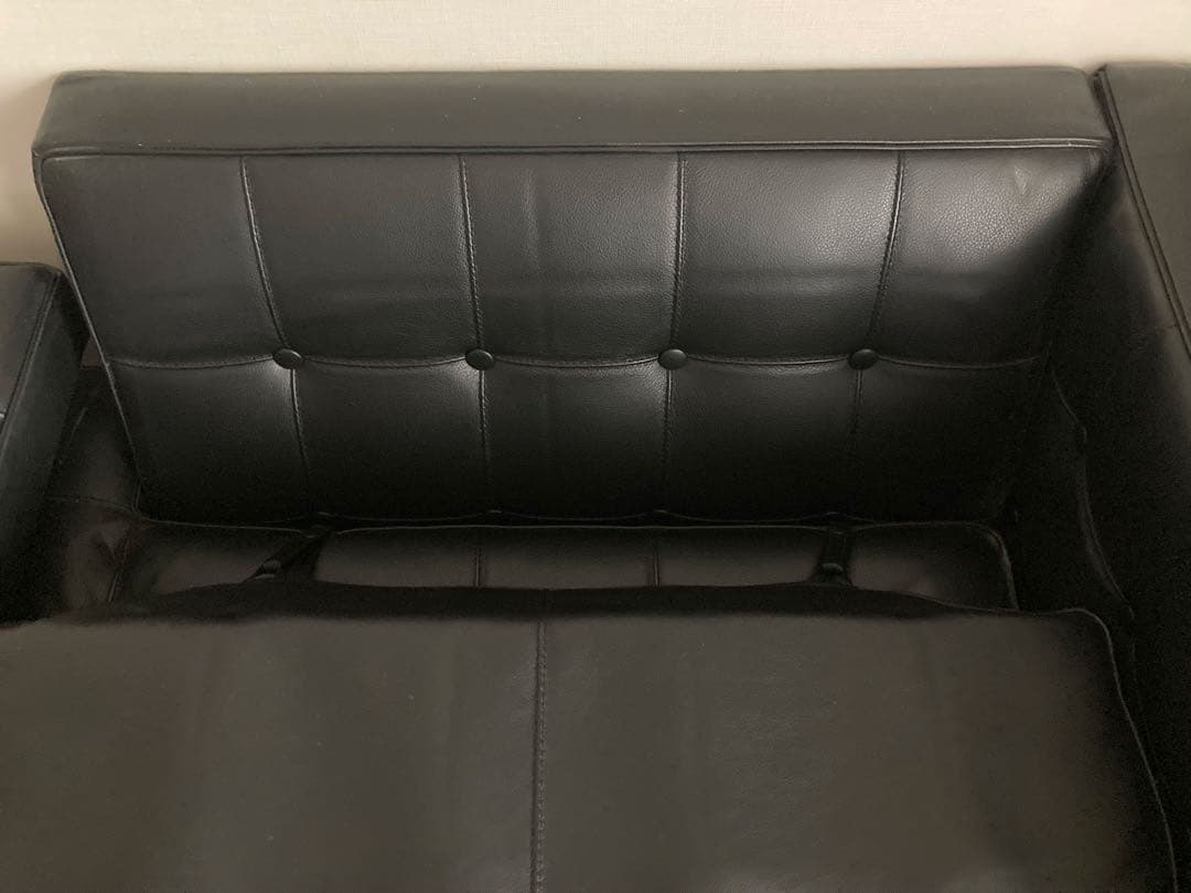 ま*ん様 カッシーナ　黒レザー ソファ