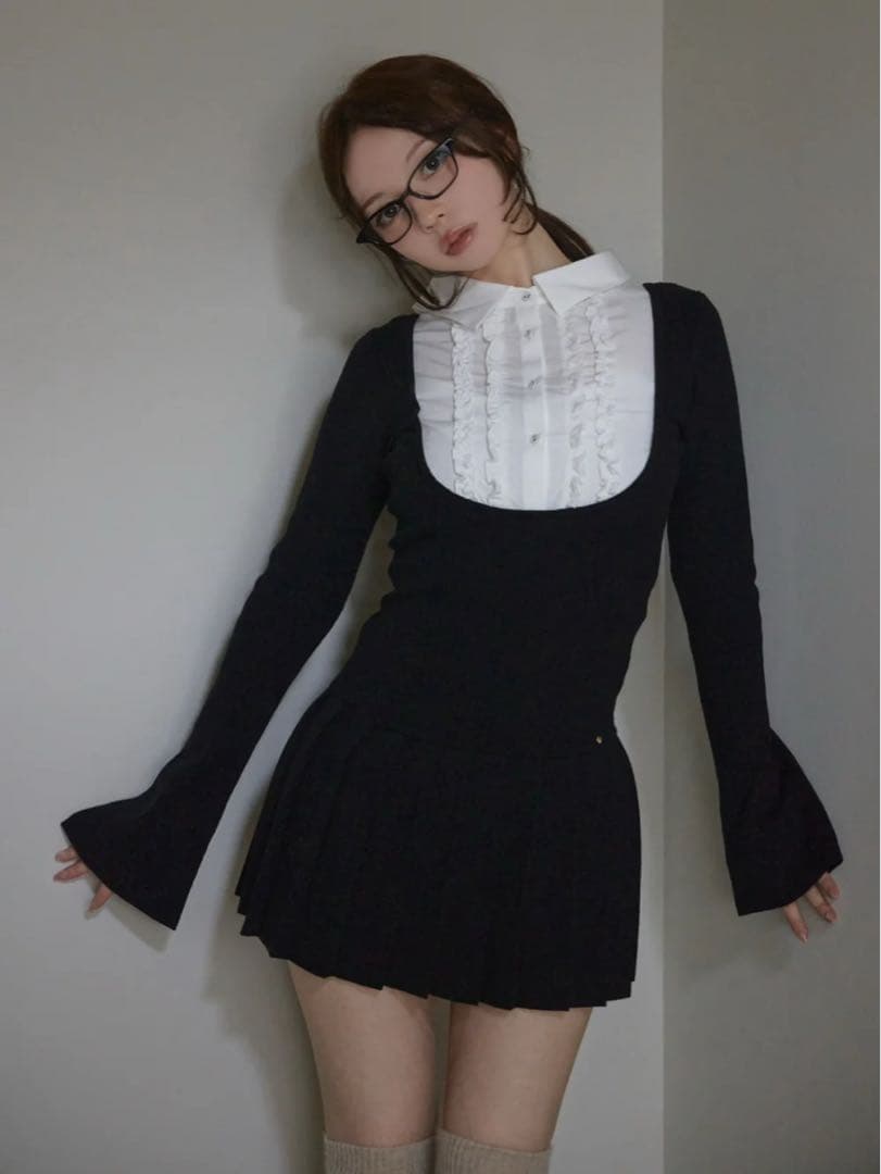 アンドマリー　Lotta frill mini dress
