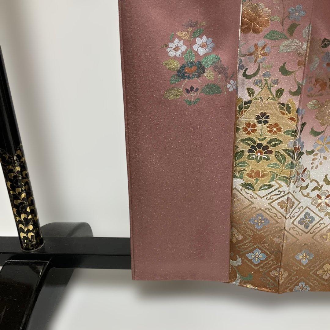 「1月展」 No.2712 正絹作家物金銀彩訪問着　落款　美品