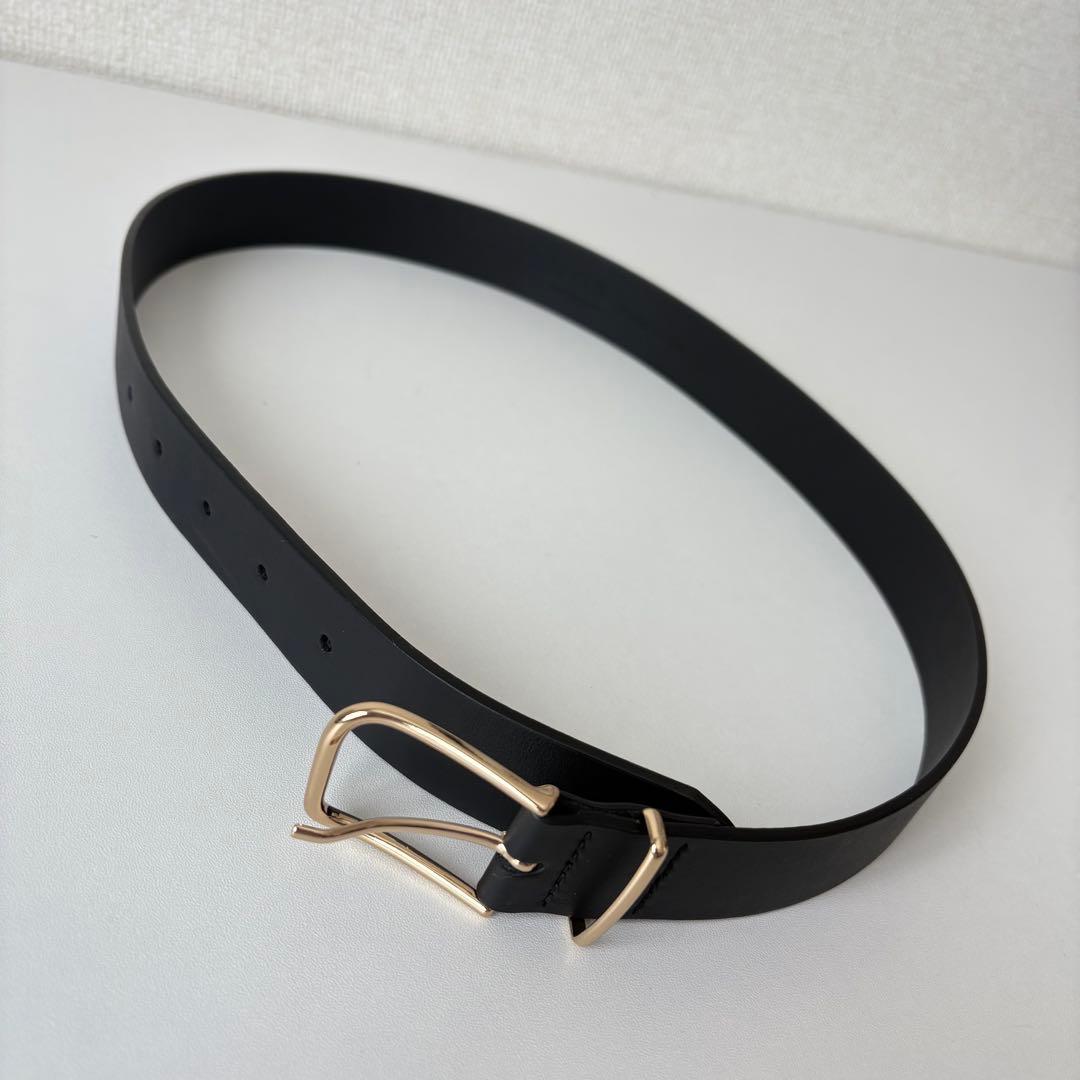 LEFIJE レフィエ　Tresor 75 黒　ブラック　カウレザーベルト　本革