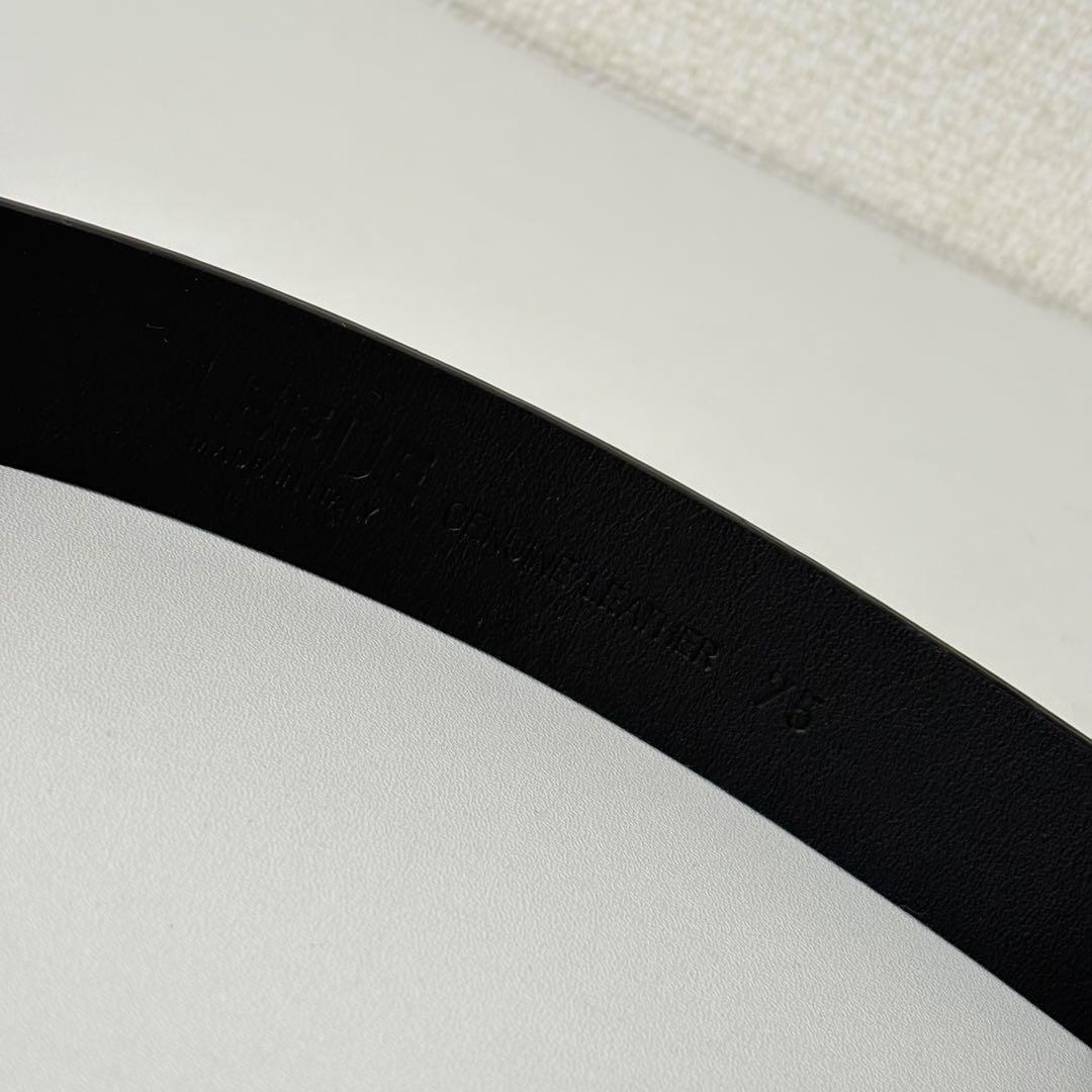 LEFIJE レフィエ　Tresor 75 黒　ブラック　カウレザーベルト　本革