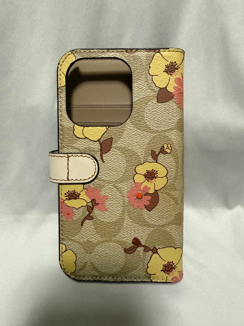 COACH iPhone 14 Pro 手帳型ケース 花柄