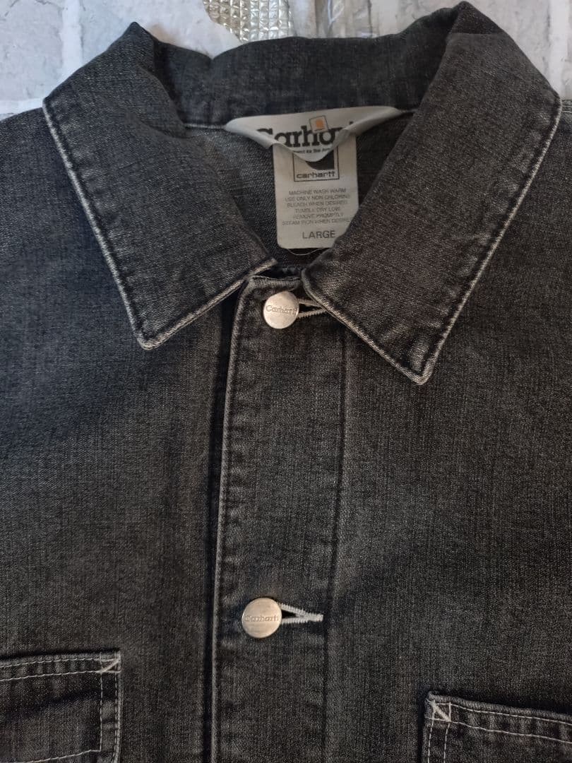 【カーハート】【Lサイズ】【ブラックデニム】【チョアコート】カバーオール
