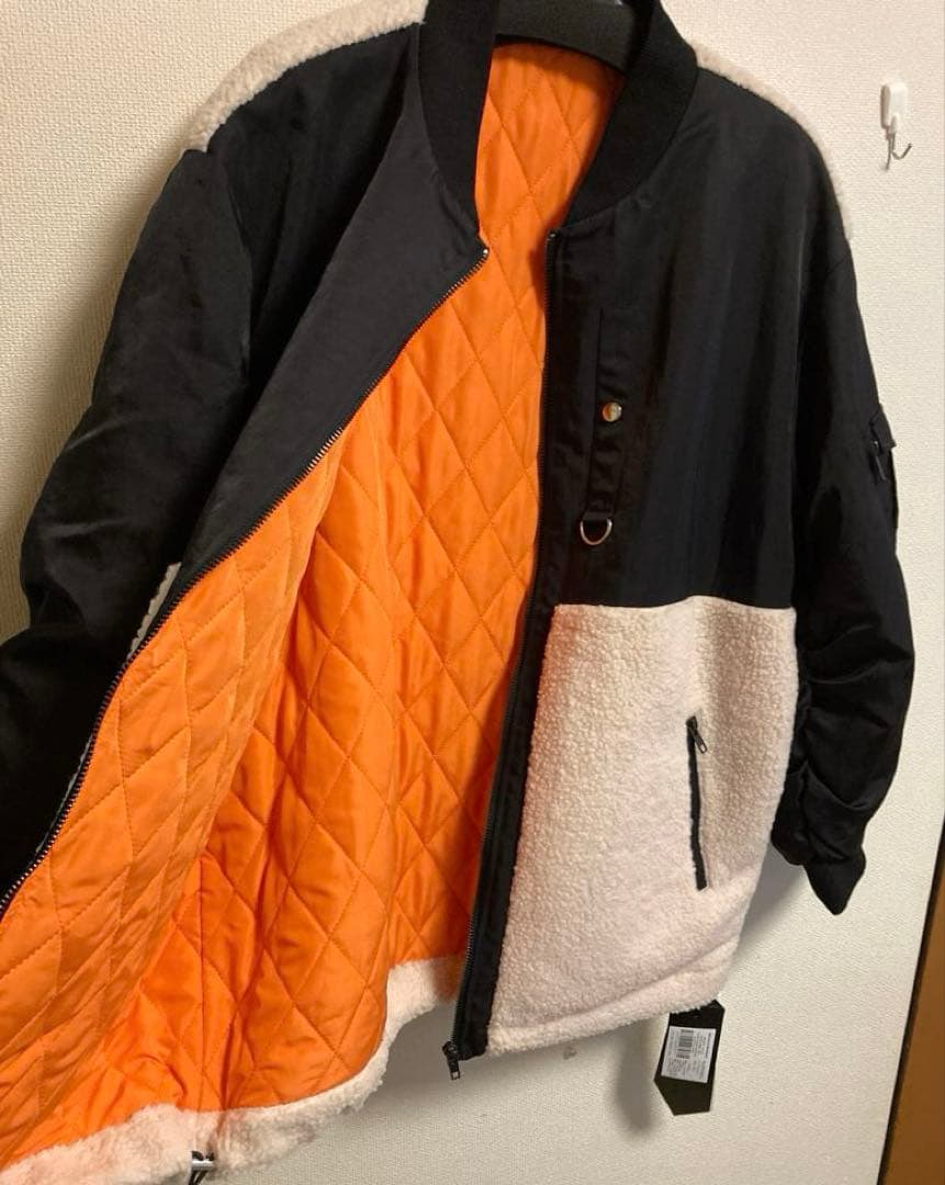 【MICALLE MICALLE】異素材ボアドッキングジャケット