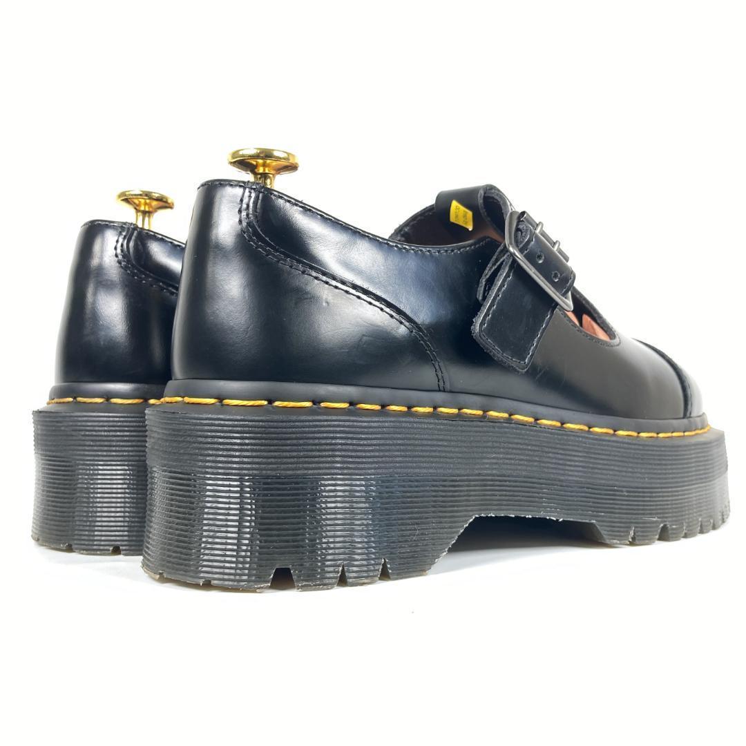 ドクターマーチン　BETHAN　超厚底キャップトゥストラップベルトレザーシューズ