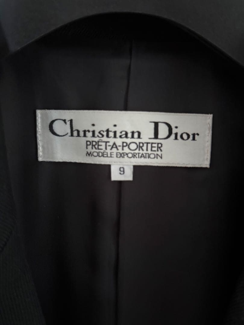 Christian Dior ブラックベルベット テーラードジャケット サイズ9