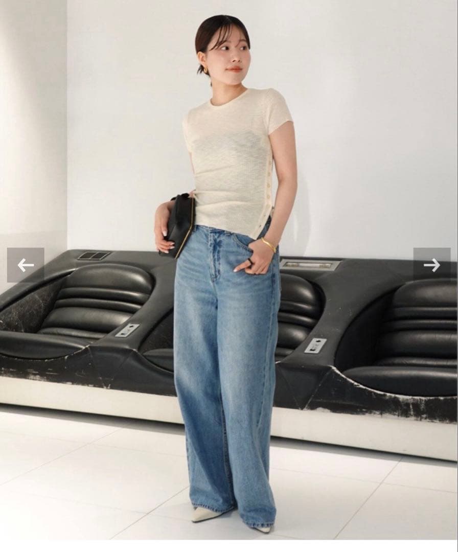 Plage le / ル SIDE BUTTON SLIT トップス