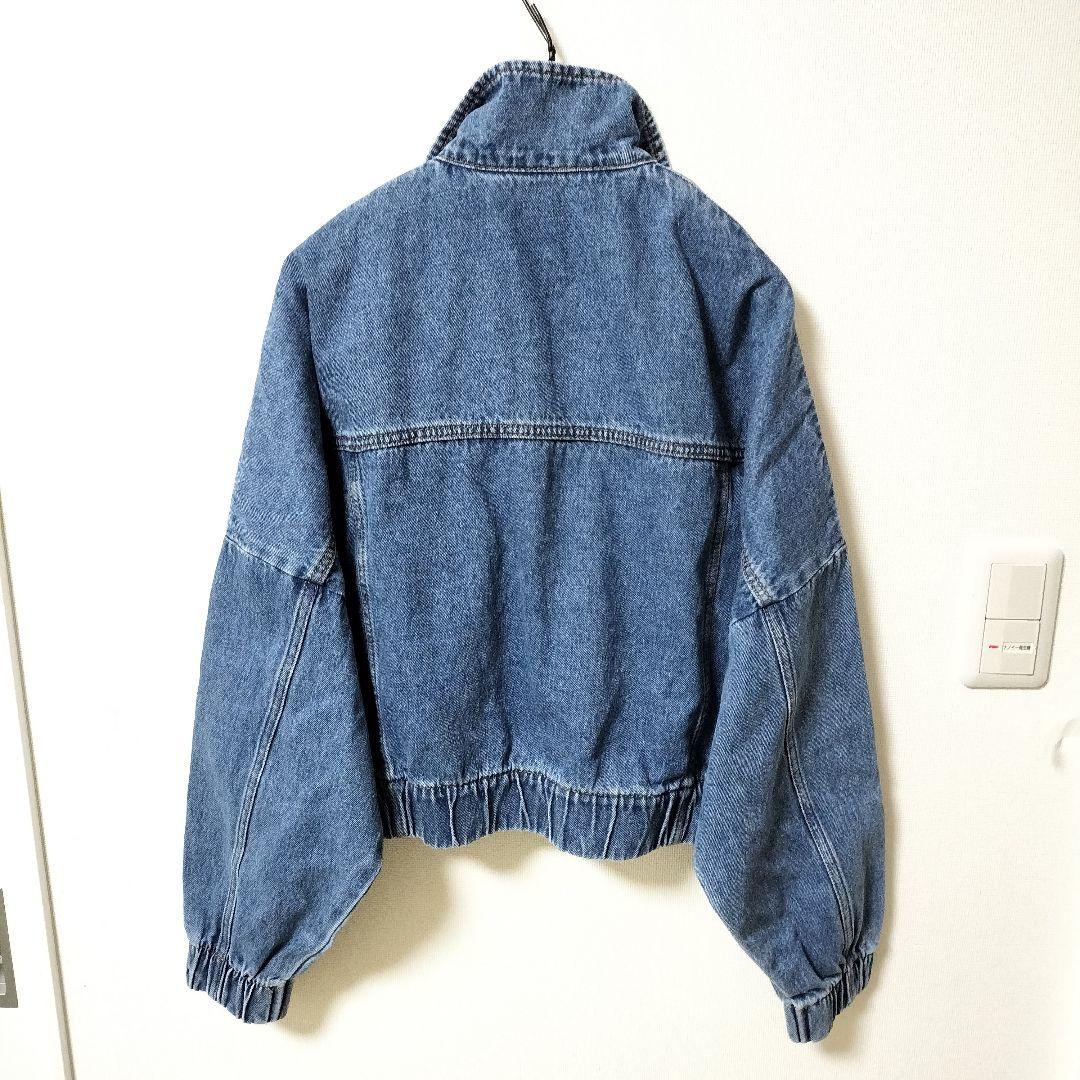 アディダス 短丈 デニムジャケット トラックトップ ドロップショルダー XL