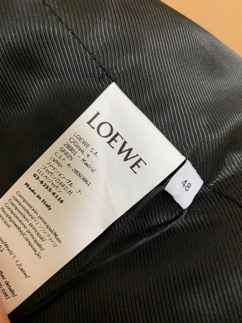 LOEWE ダブルコート ウール ブラック サイズ48