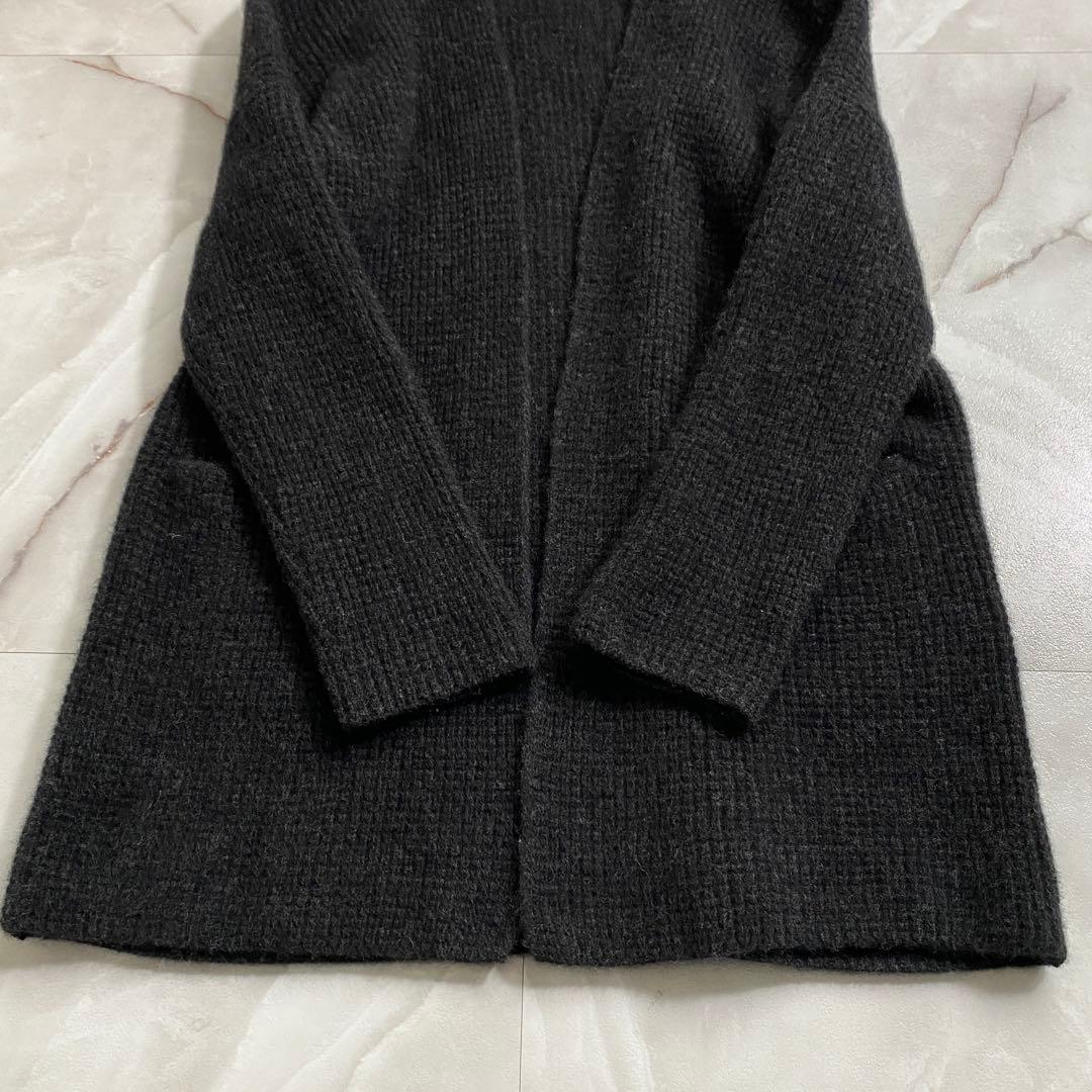 A18158 美品 エヴァムエヴァ ウールフォックスショートローブ チャコール