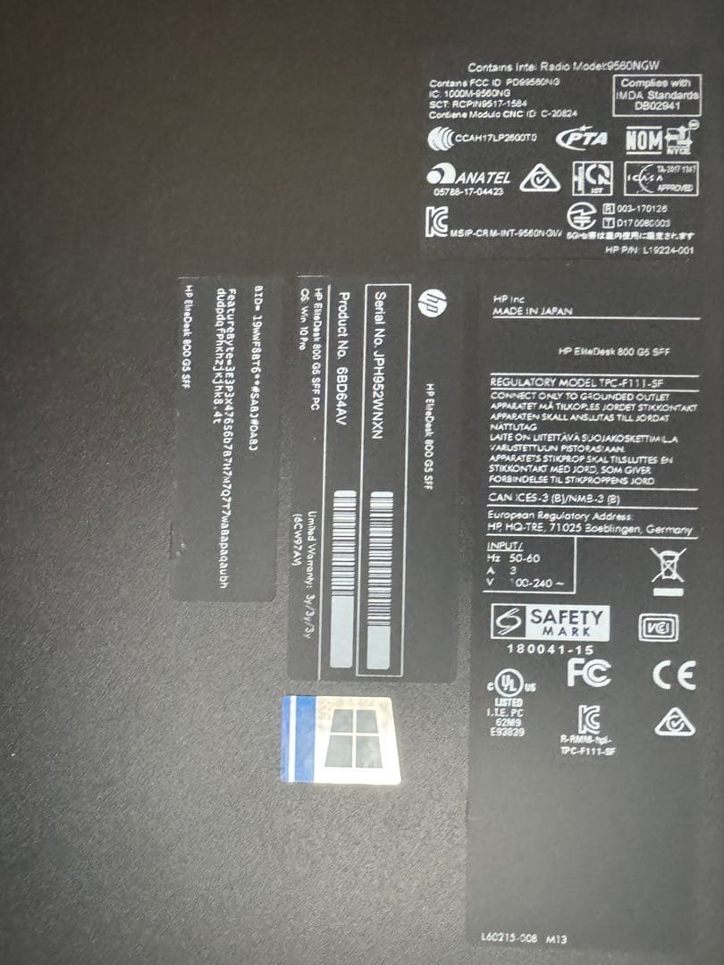 【〜10/10まで限定出品】HP / ProDesk 800 G5 SFF