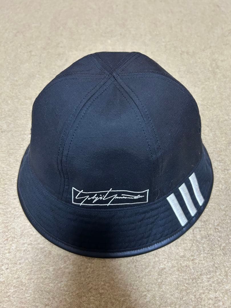 Y-3 バケットハット 黒 レザー