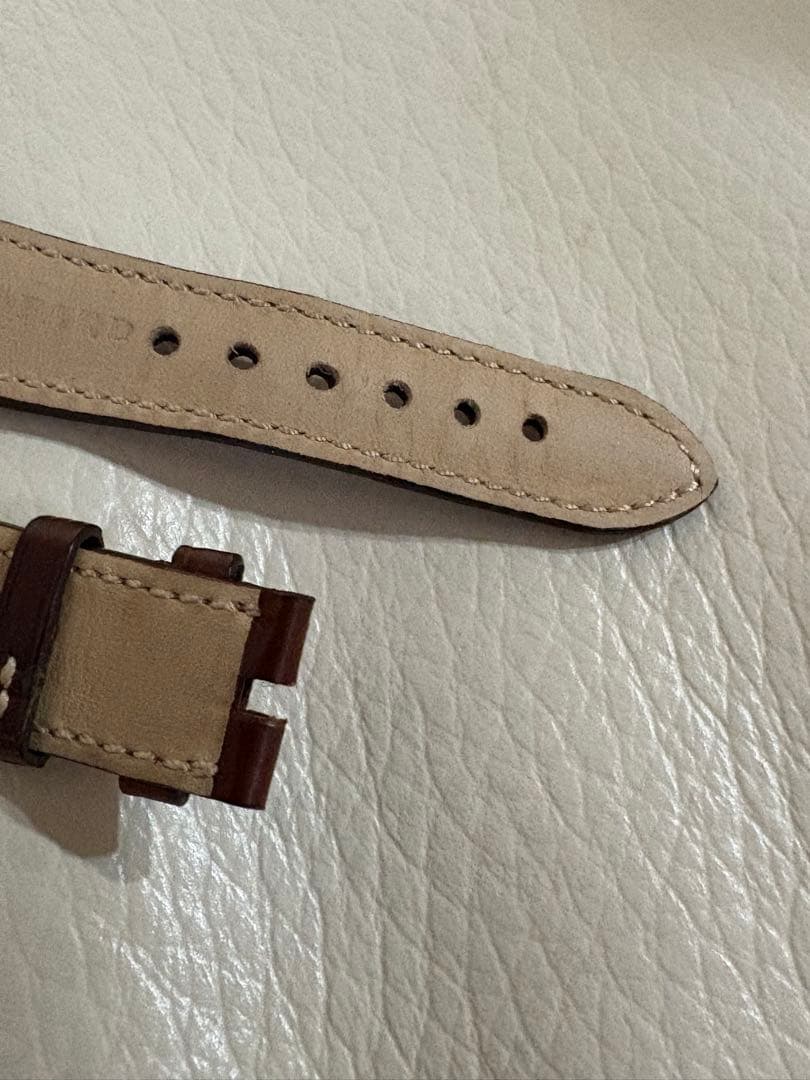 美品 正規純正 ショパール CHOPARD アリゲーターストラップ 茶19-16