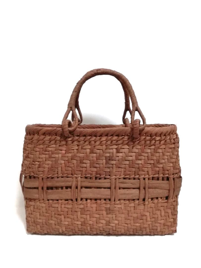 山葡萄バッグ二本太め編み