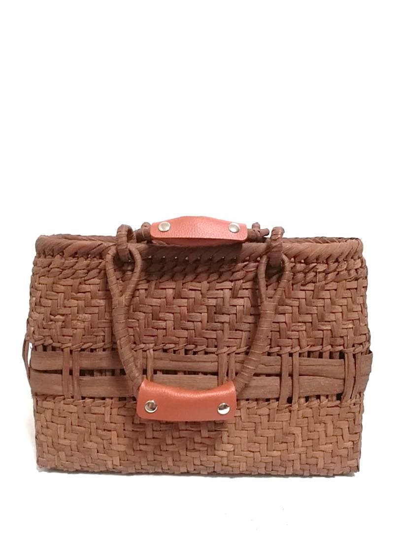 山葡萄バッグ二本太め編み