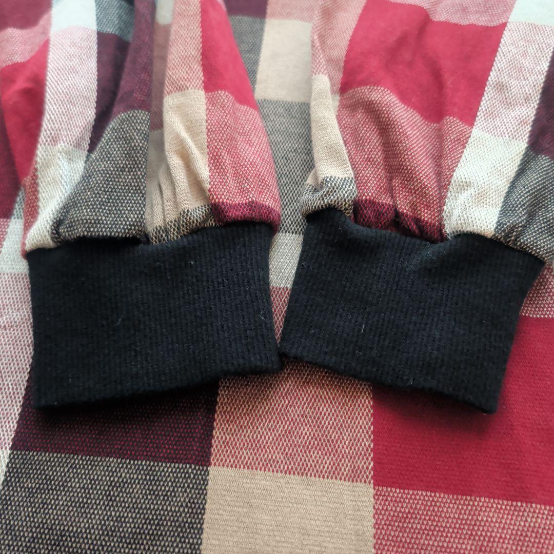 極美品 ブルーレーベルクレストブリッジ フード付きチェックワンピース 38 近年