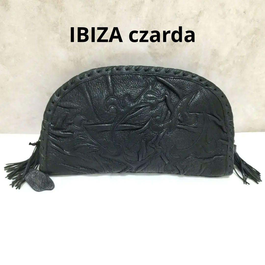 幻の革ペッカリー IBIZA czarda クラッチバッグ ブラック