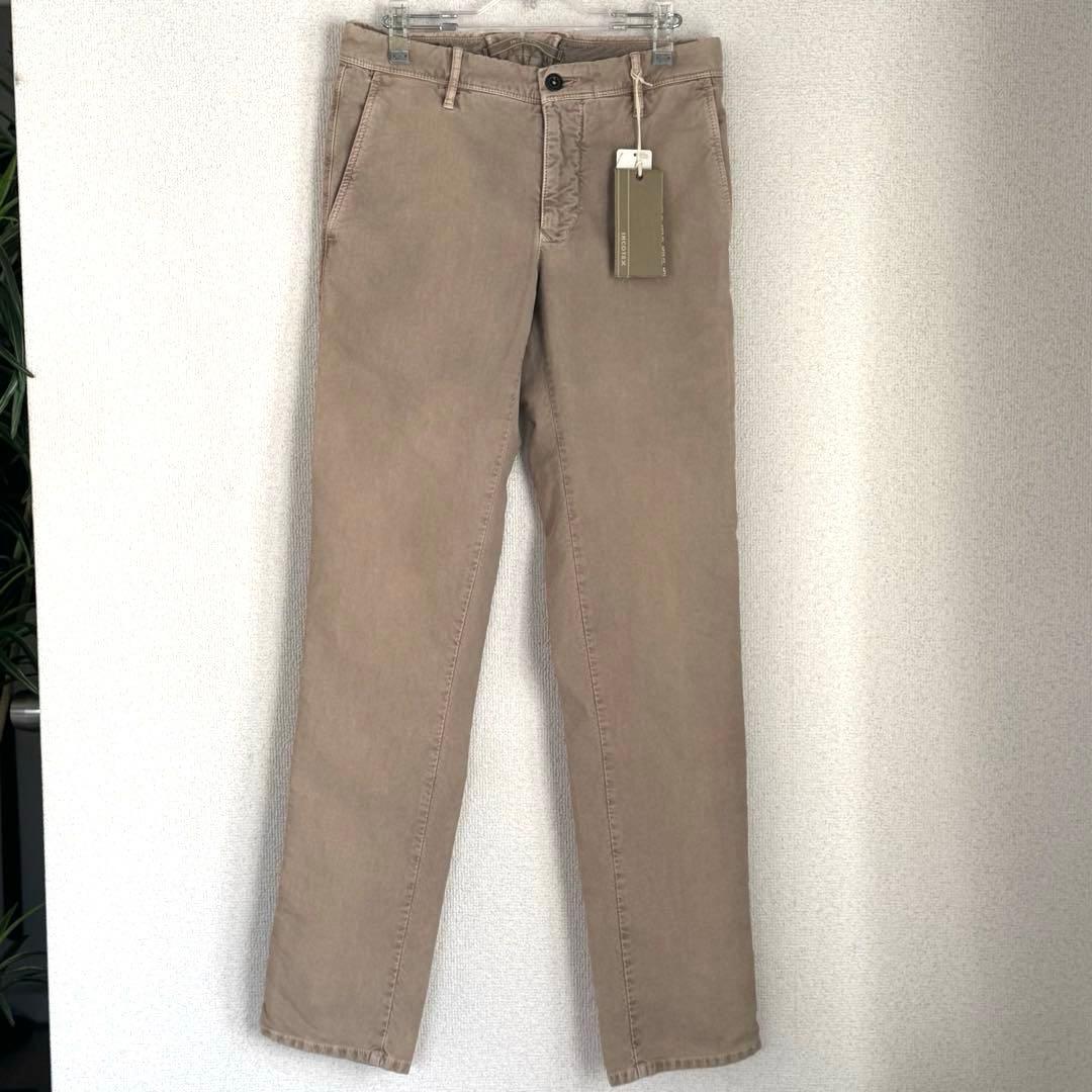 未使用品　インコテックス　ベージュ スリムフィット　チノパン タグ付　w30 ￼