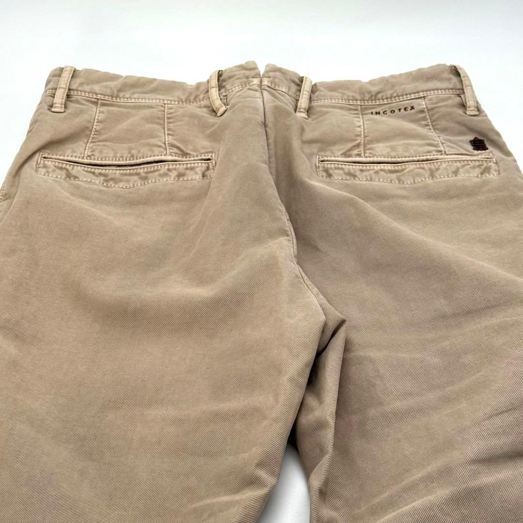 未使用品　インコテックス　ベージュ スリムフィット　チノパン タグ付　w30 ￼