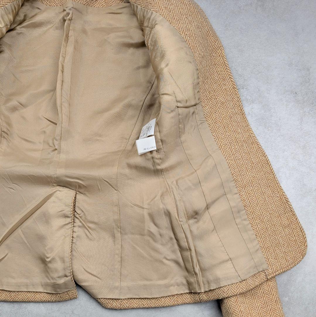 ラルフローレン ヘリンボーン テーラードジャケット 羊革エルボーパッチ ウール