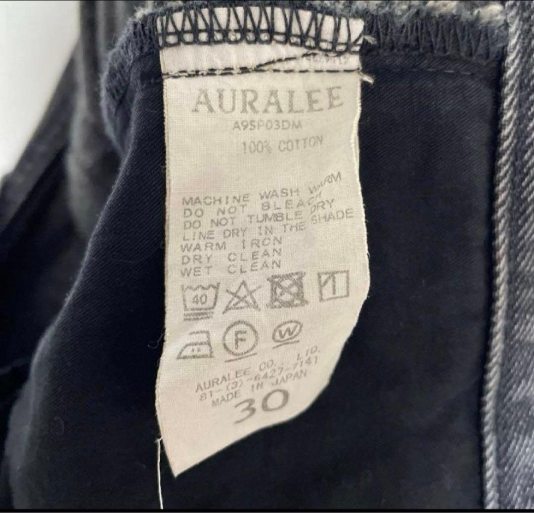 auralee オーラリー ブラックデニム ストレート